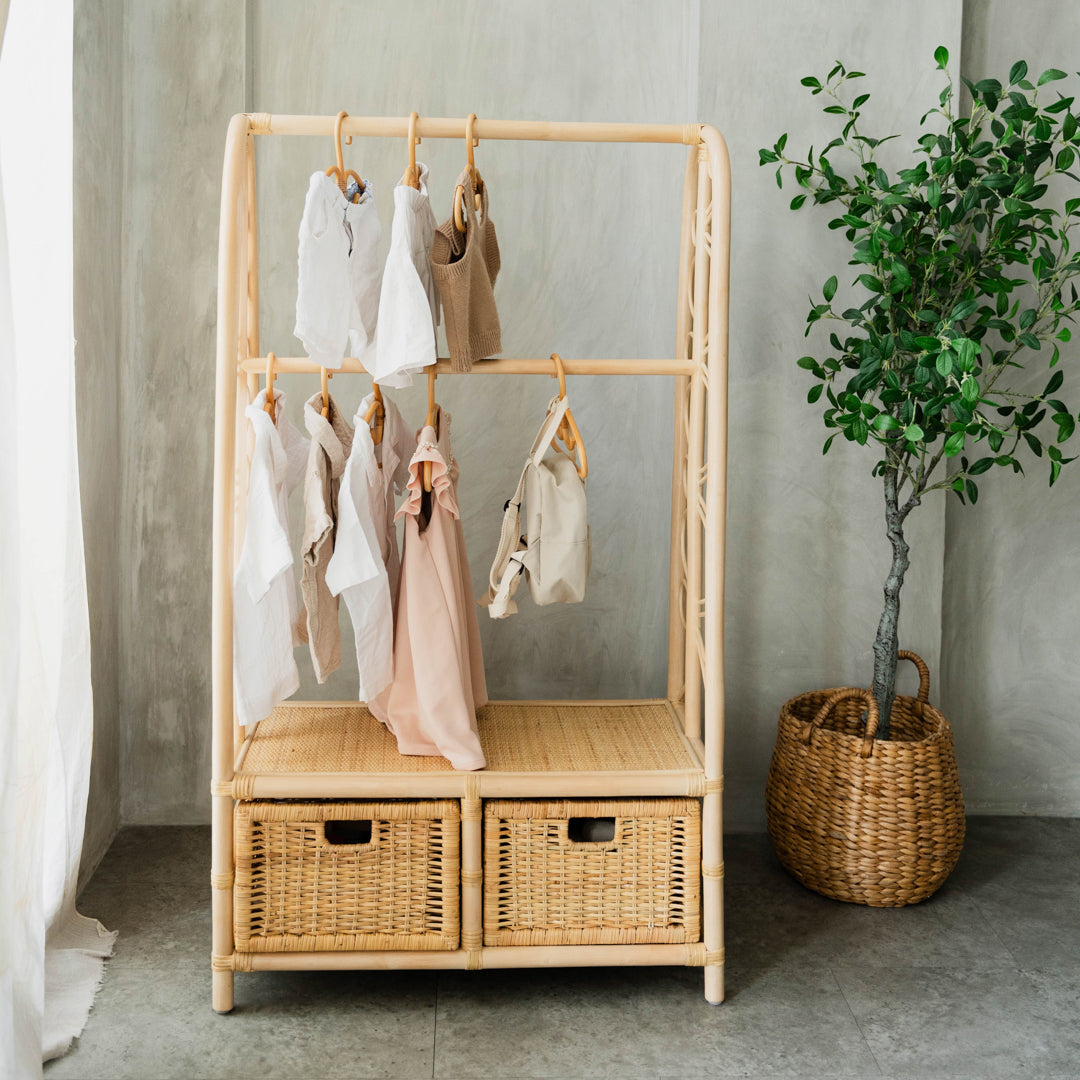 Belle Clothes Rack with 2 Drawers