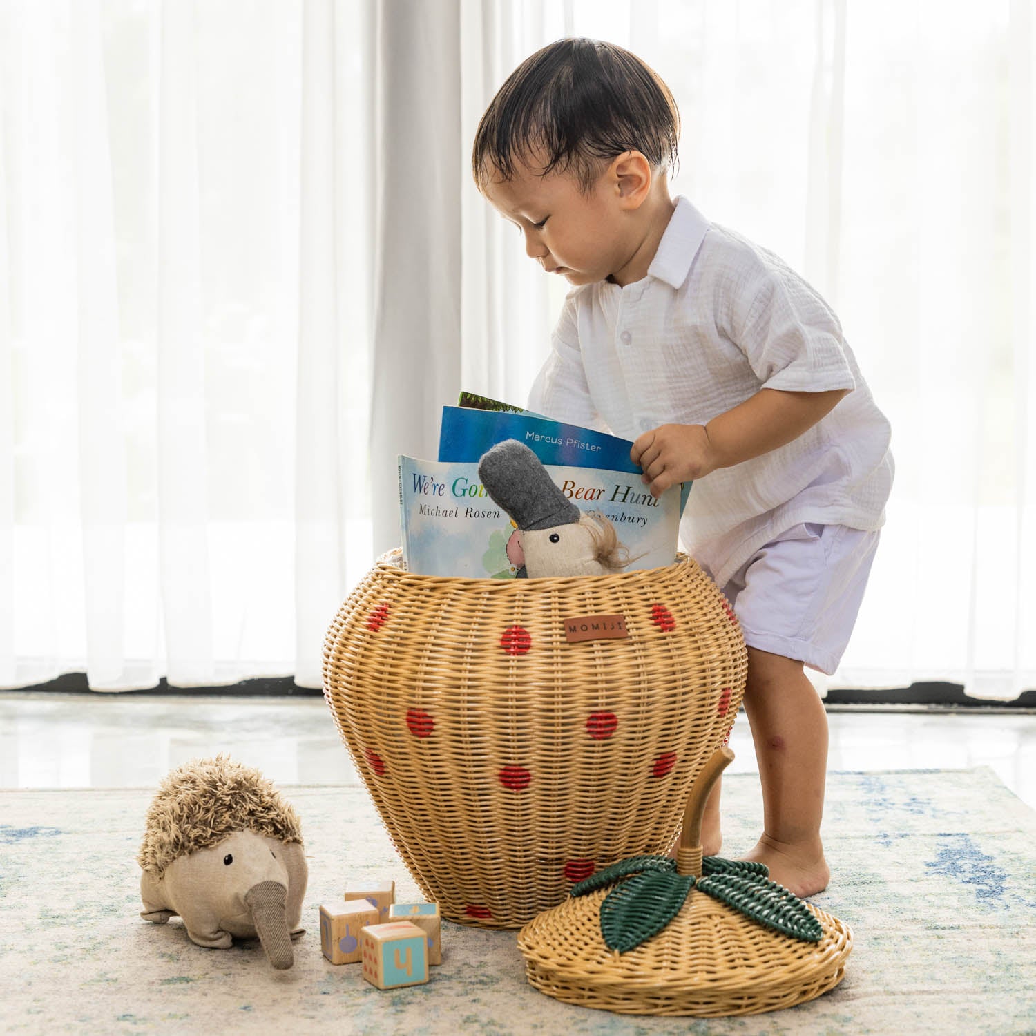 Strawberry Wicker Basket