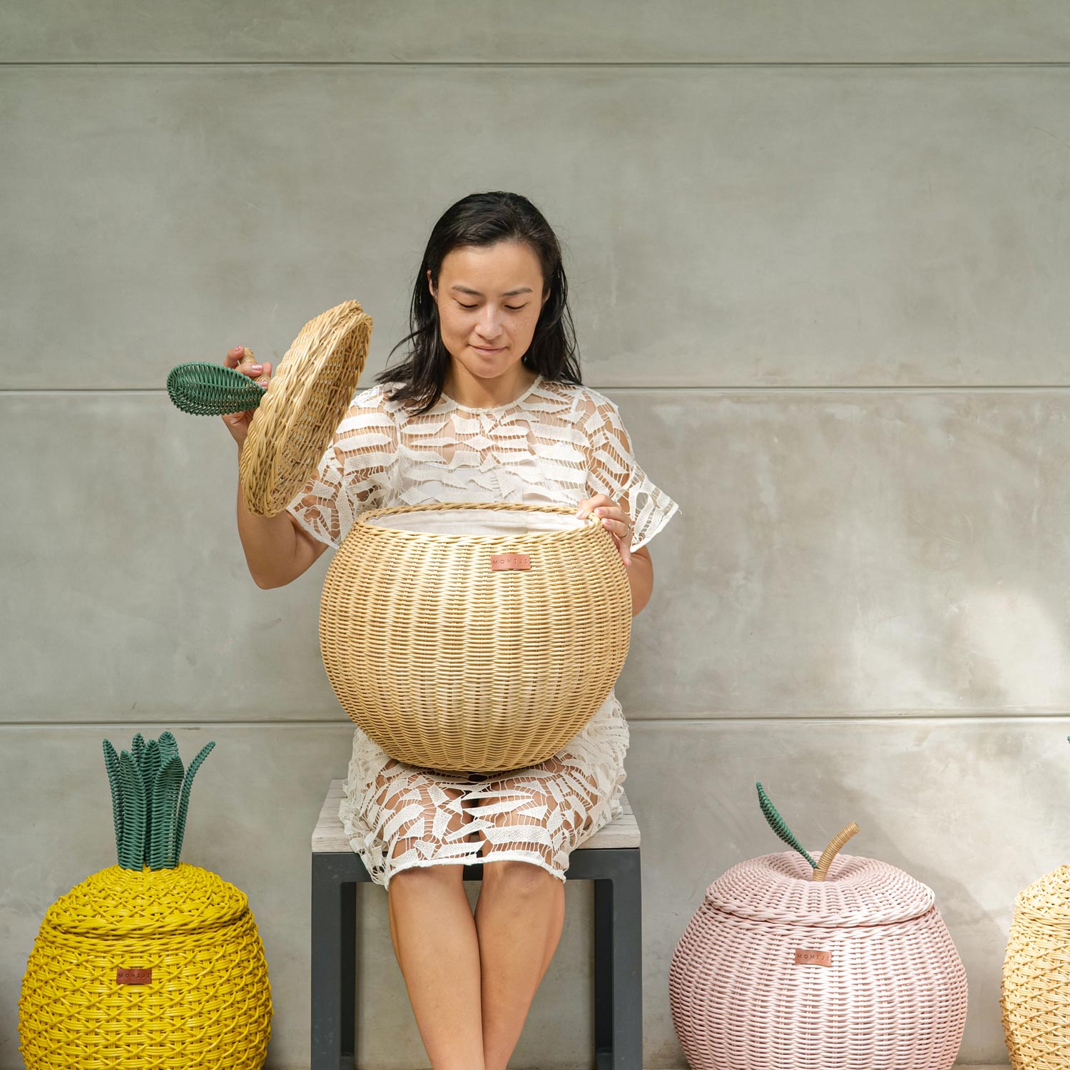 Apple Storage Basket Medium - Natural