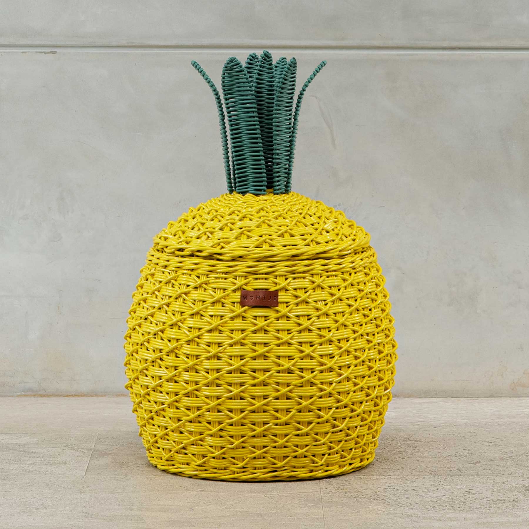 Pineapple Storage Basket Medium - Yellow