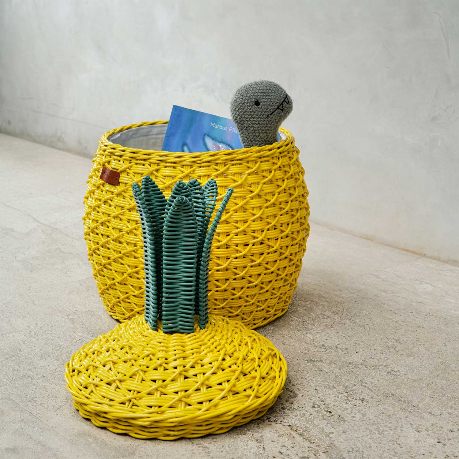 Pineapple Storage Basket Medium - Yellow