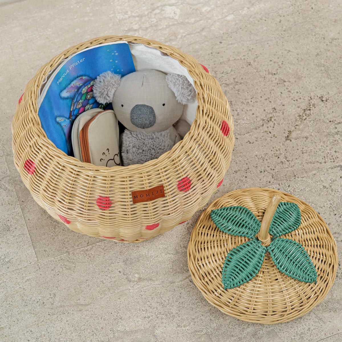 Strawberry Wicker Basket