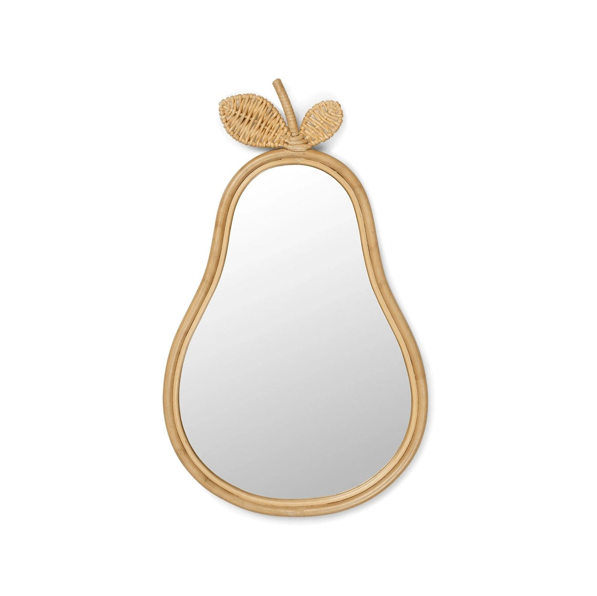 Pear Rattan Mirror