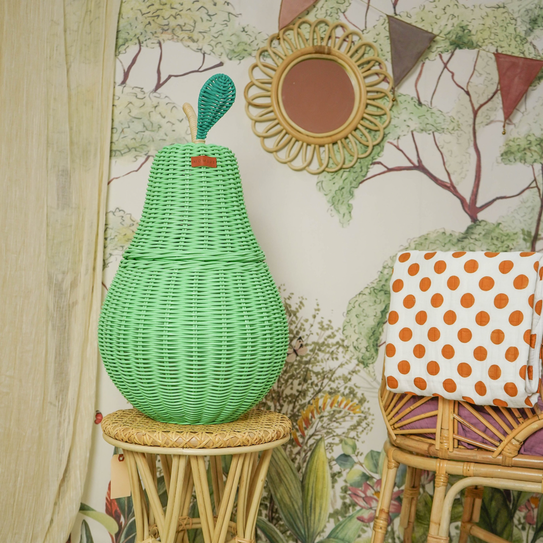 Pear Storage Basket - Green