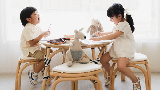 Dine in Style: Kids Rattan Table and Chairs Collection