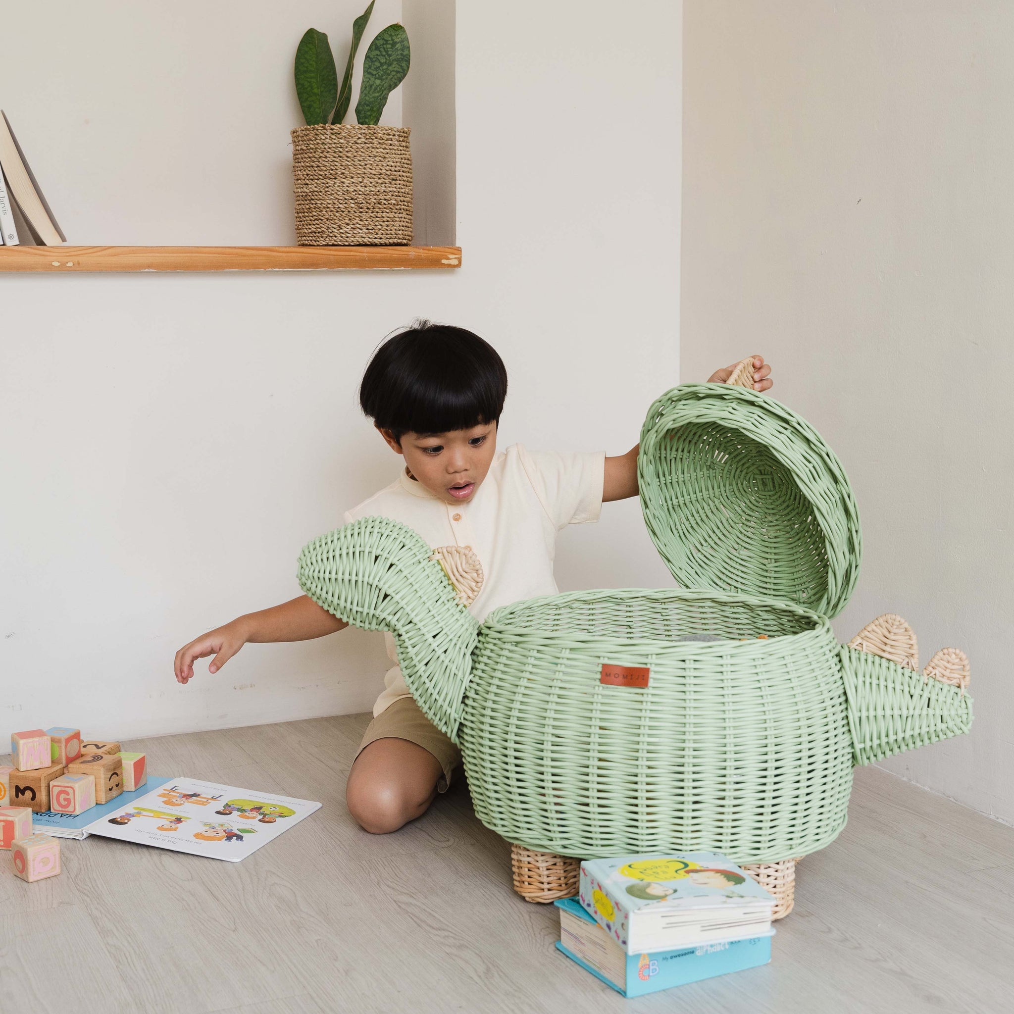Dinosaur Storage Basket MOMIJI