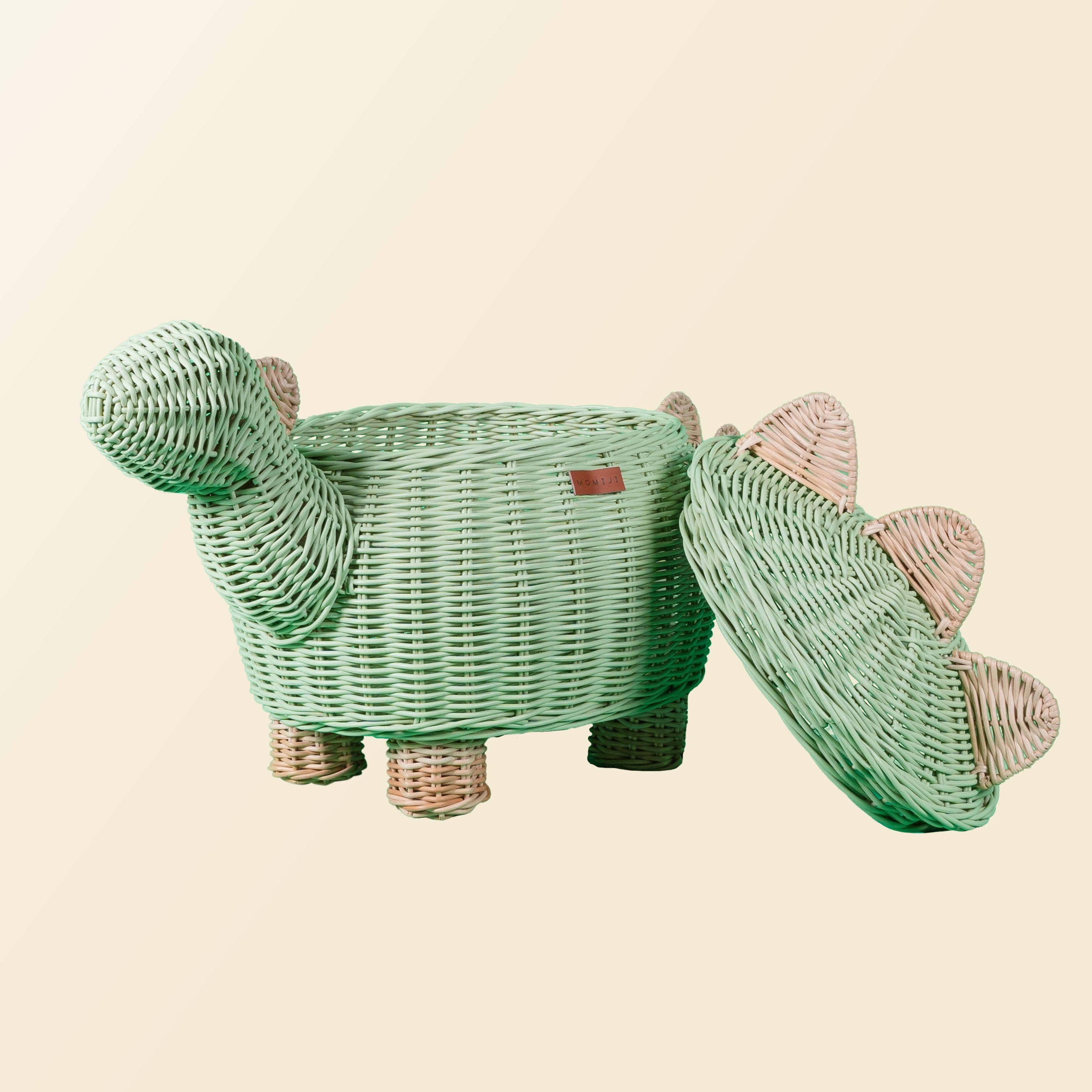 Bakul Penyimpanan Dinosaur - Hijau Pudina