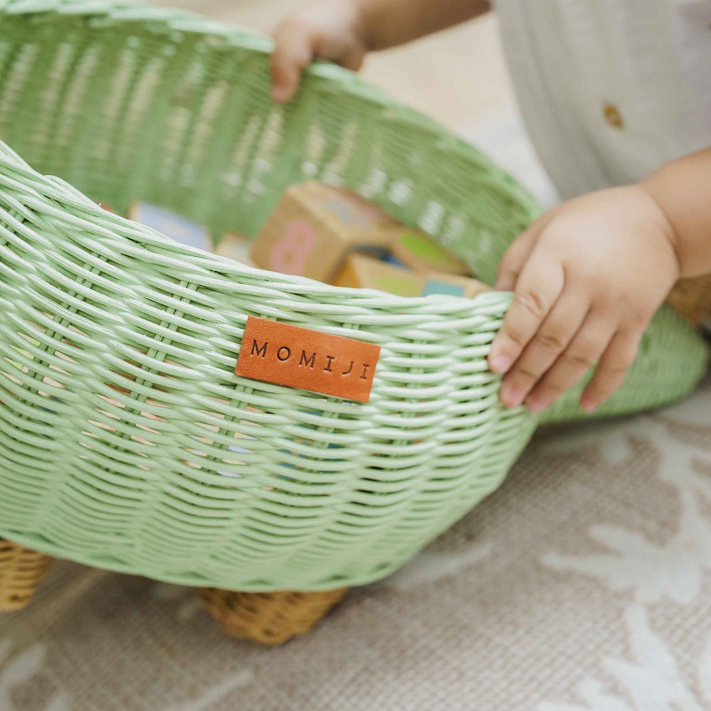 Dinosaur Storage Basket - Medium Mint Green