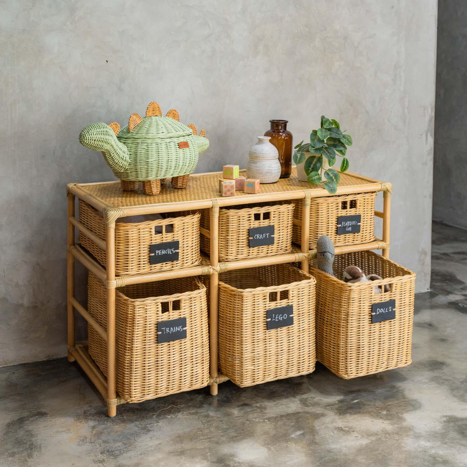 Graha Montessori Storage Shelf with Baskets