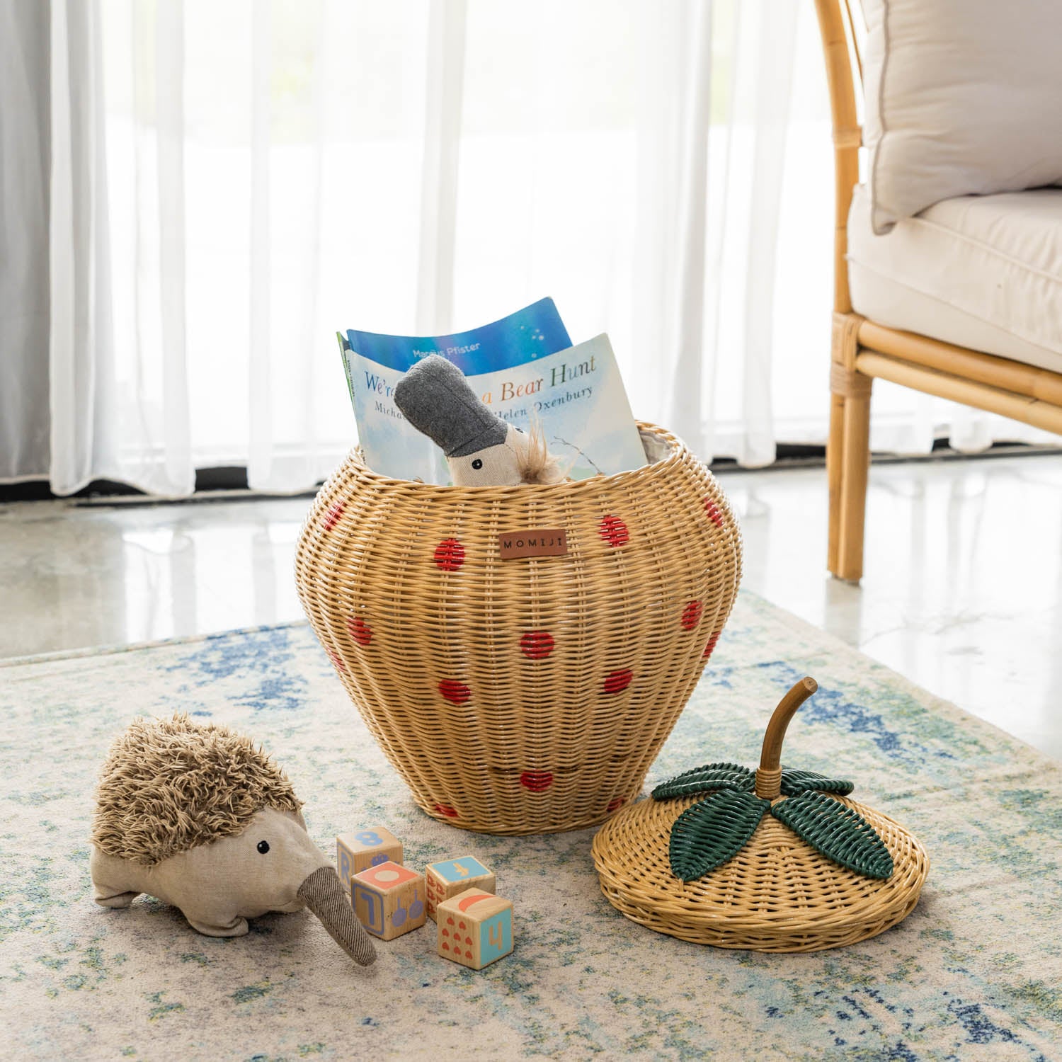 Strawberry Wicker Basket