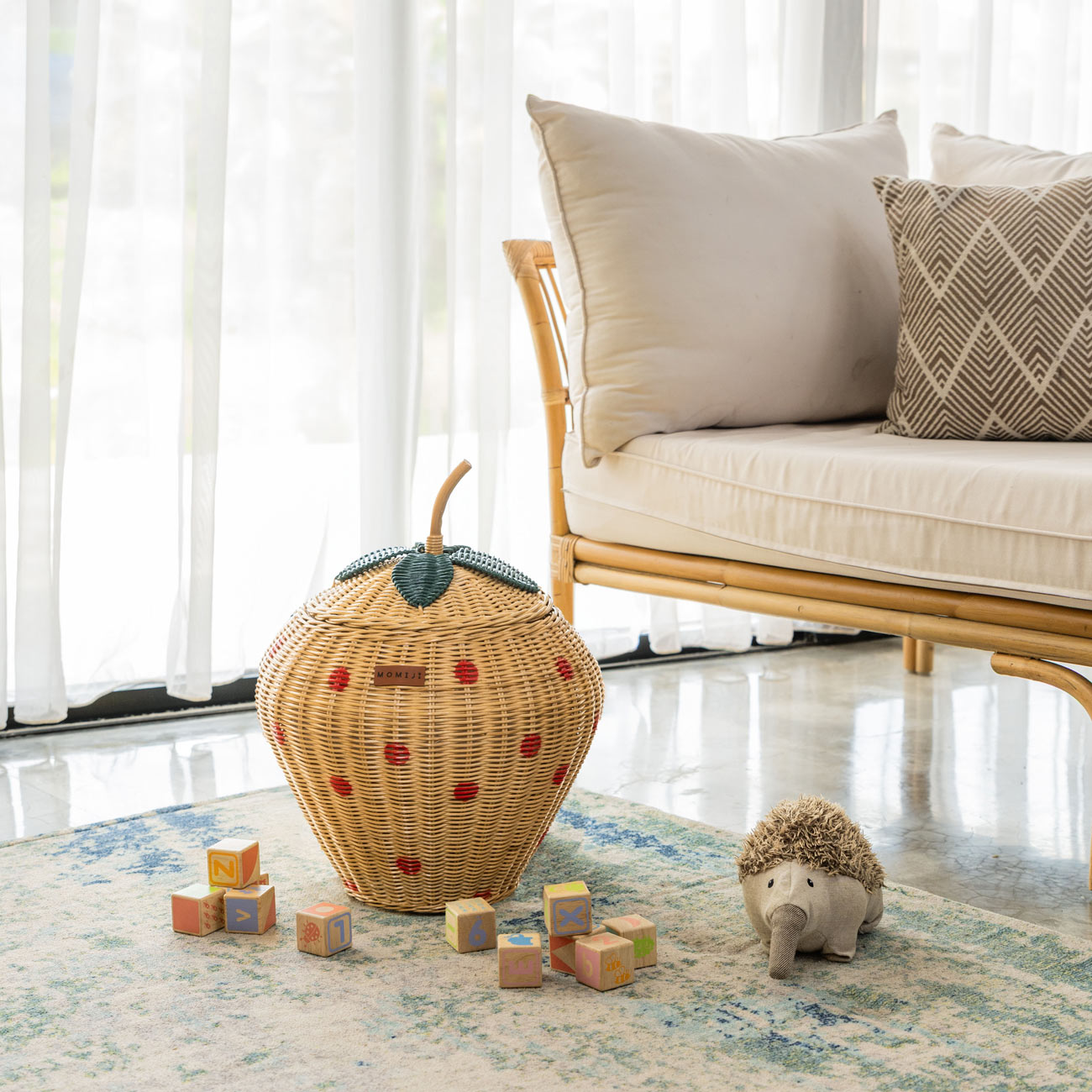 Strawberry Wicker Basket