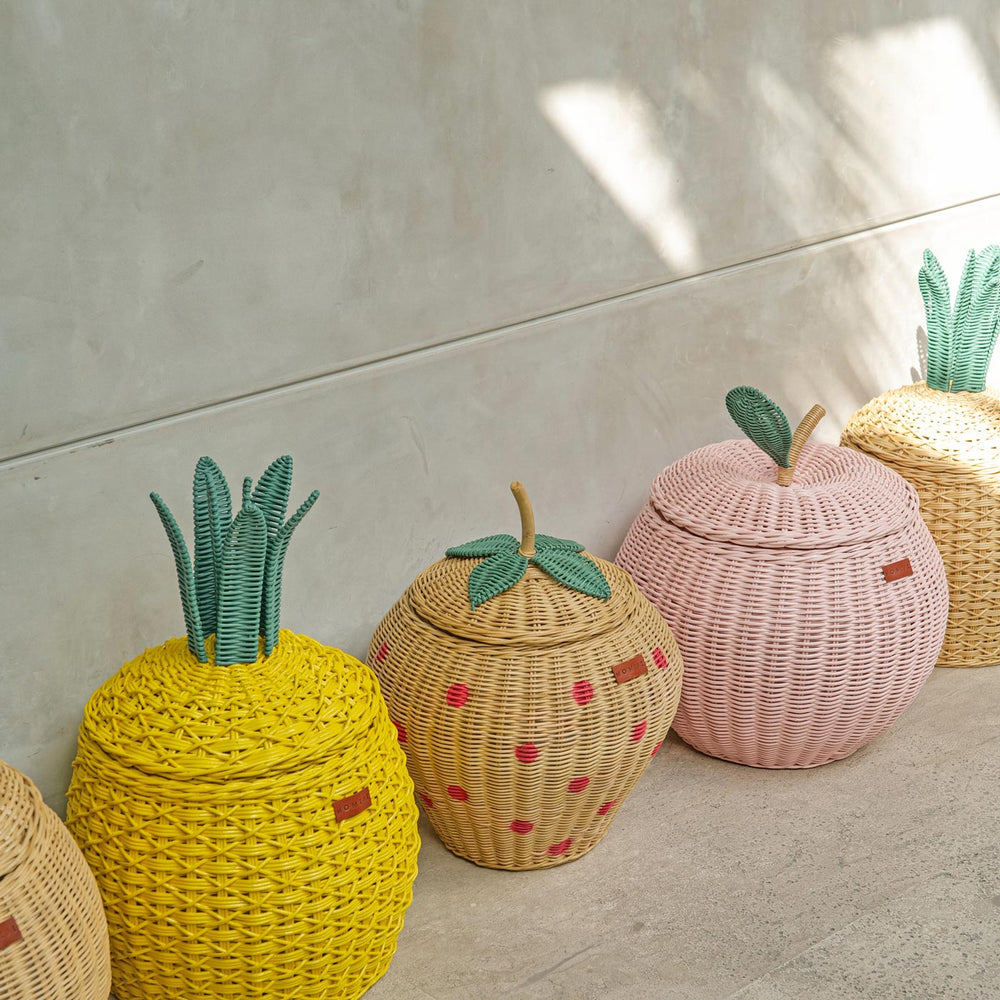 Strawberry Wicker Basket