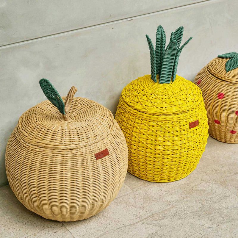 Pineapple Storage Basket Medium - Yellow