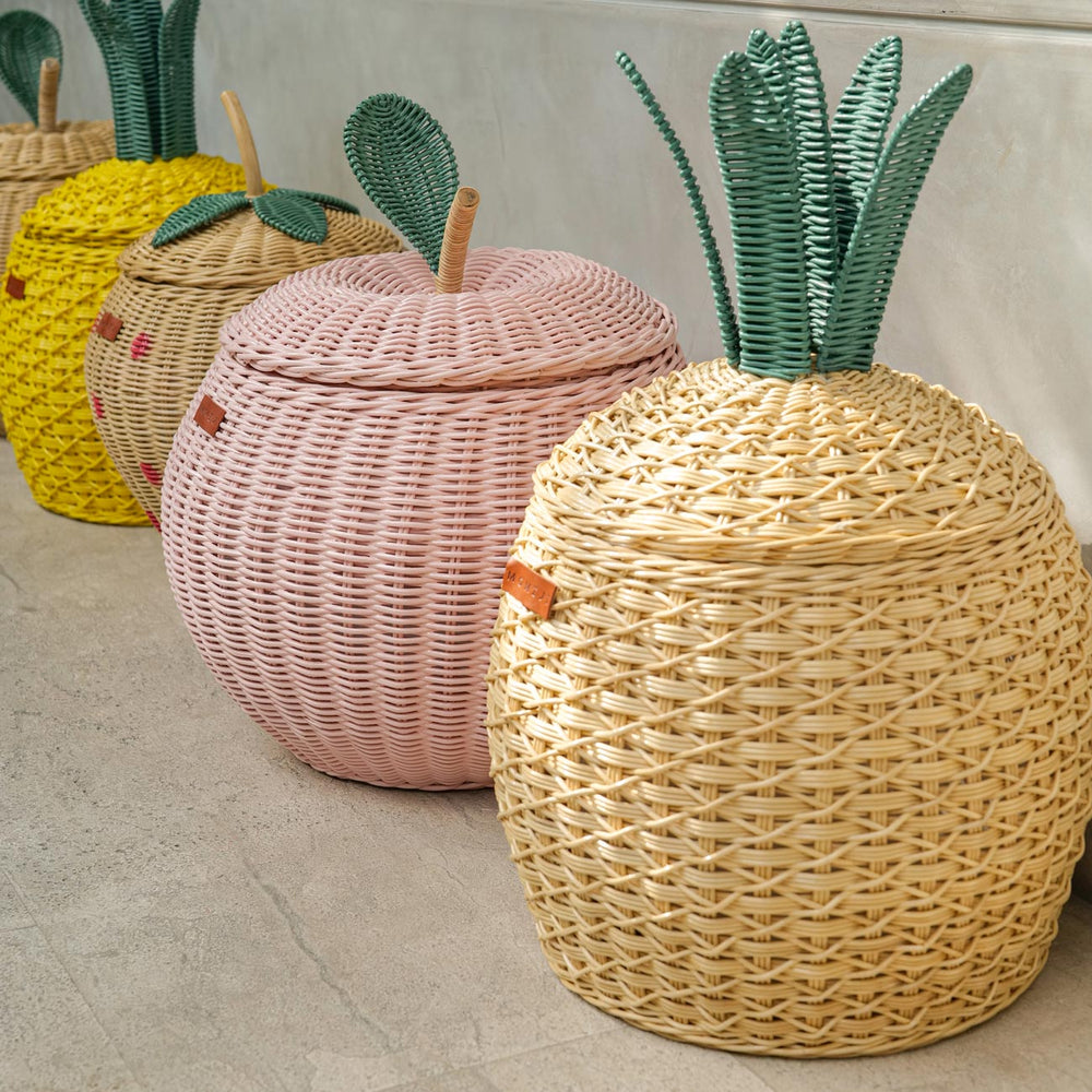 Pineapple Storage Basket Medium - Natural