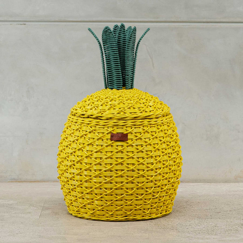 Pineapple Storage Basket Medium - Yellow