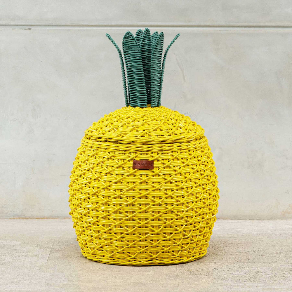 Pineapple Storage Basket Medium - Yellow