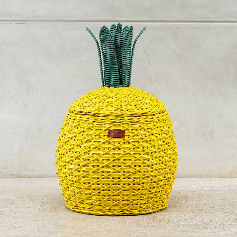 Pineapple Storage Basket Medium - Yellow