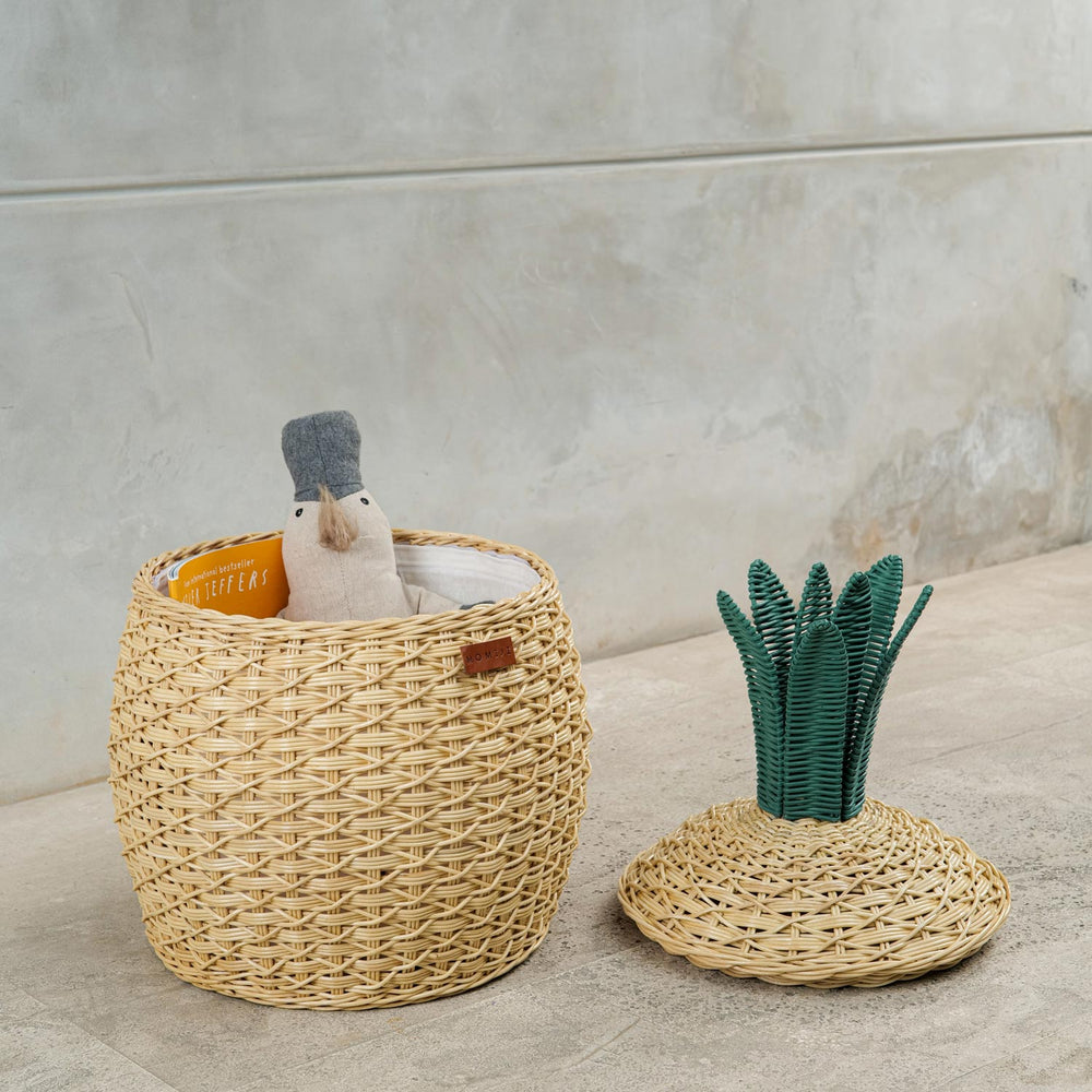 Pineapple Storage Basket Medium - Natural